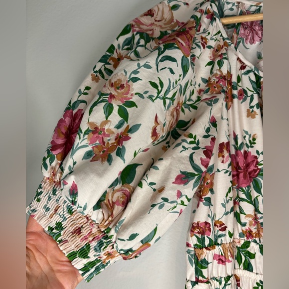 Anthropologie The Somerset Maxi Dress - Floral Tiered Puff Sleeve - Size Medium - Picture 5 of 8